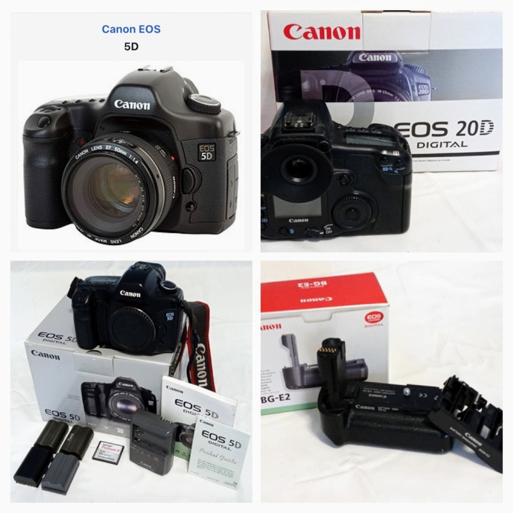 3 PC Canon 5D+ Canon 20D + CanonBG-E2 Grip for 20D